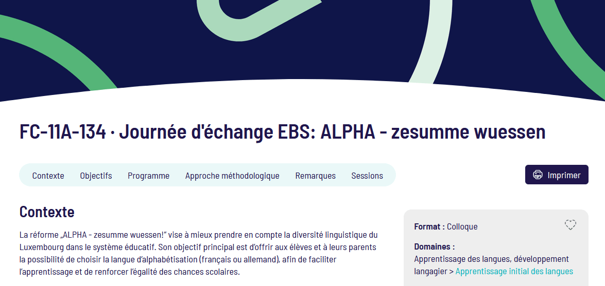 News Image - Aluedung Journée d'échange EBS: « ALPHA – zesumme wuessen »